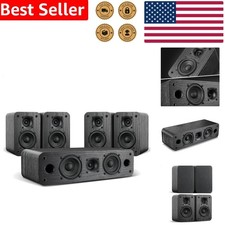 5.0 Home Theater Speaker System, 230W HiFi Surround Sound Speakers, Retro Wood