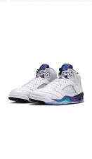 Nike Air Jordan 5 Retro Grape White Emerald GS Youth Sz 6.5 HQ7980-100 B Grade