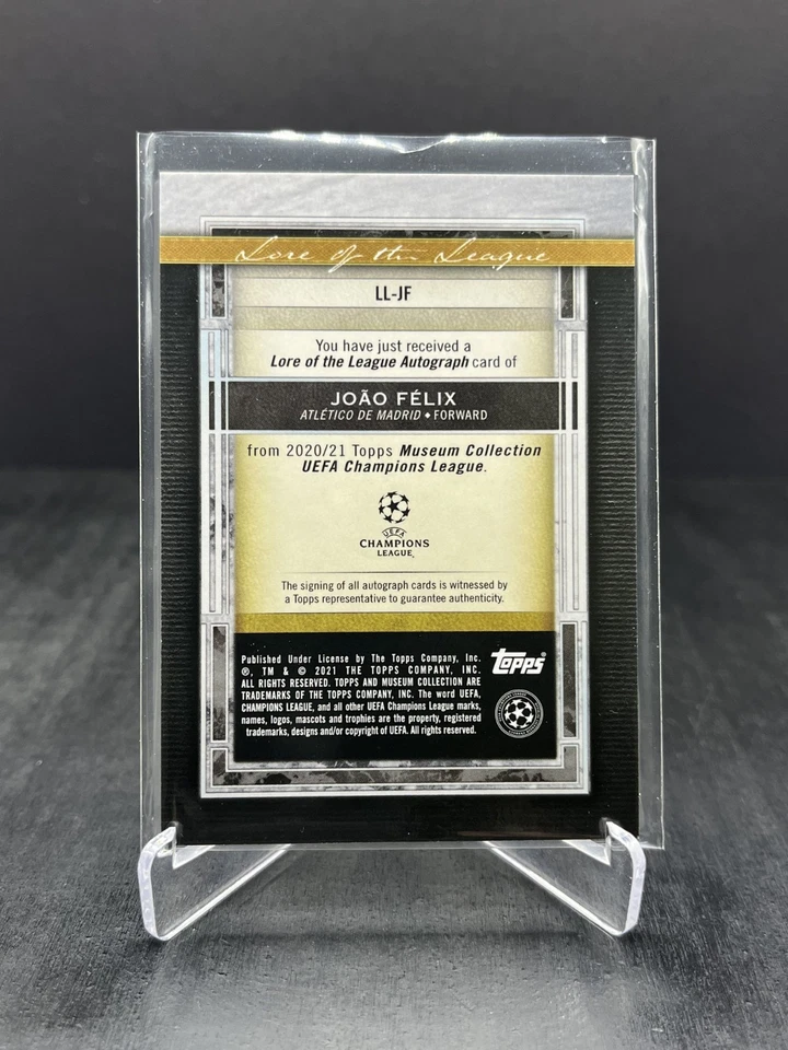 2020-21 Museum Collection Joao Felix Lore of the League Auto Gold 18/50 #LL-JF - Image 2 of 2