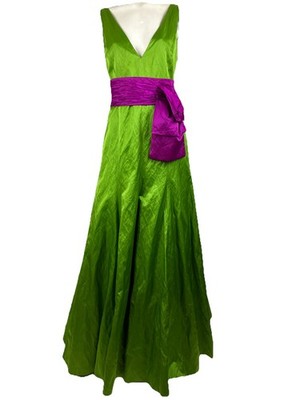 NWT 6 Erdem Valerie Kiwi Purple Ballgown Dress Cocktail Party Red Carpet Train