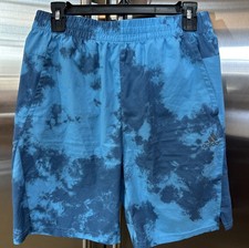 Adidas Youth XL Shorts In Light Dark Blue Sz 18/20 w/2 Side Pockets-EUC