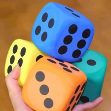 1set 8CM color foam dice set multi-purpose fun toy party and educational game ac