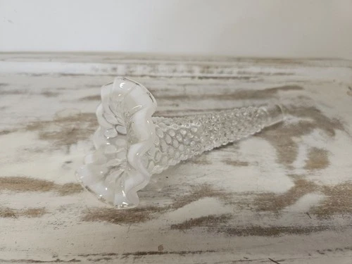 Vintage Fenton White Opalescent Hobnail Epergne Horn Replacement