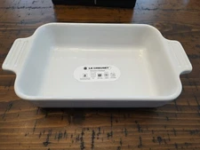 Le Creuset 18 cm Rectangular Baking Dish Stoneware White NWT