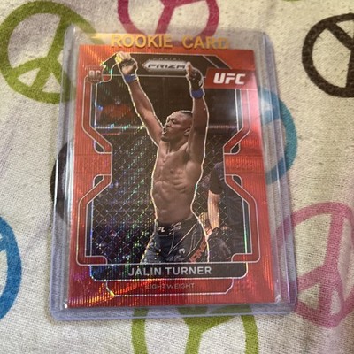 Jalin Turner 2022 Panini Prizm UFC Ruby Wave Prizm (RC) card pre owned 