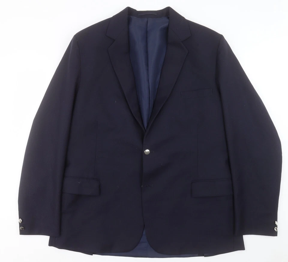 Getragener blauer Herren Sakko Blazer aus Polyacrylatfaser Größe 46 - Bild 1 von 4