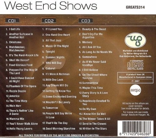 West End Singers & Orchestra - West End Shows/Musical Greats - 3 CD-Set, 2007 - Bild 2 von 2
