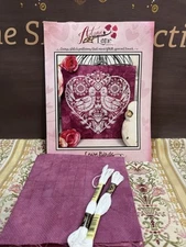 Autumn Lane Stitchery Love Birds Cross Stitch Pattern Fabric Thread LOT