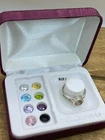 Vintage LA Designs 8-Stone Interchangeable Sterling Silver Ring Sz. 7.5