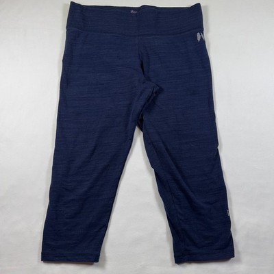 Victoria's Secret Leggings Womens Large Navy Blue Capri Athleisure Activewear