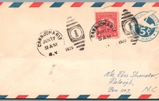 First Day Issue1929-SULLIVAN EXPEDITION-Embossed U.S. POSTAGE 5¢VIA AIR MA-pB405