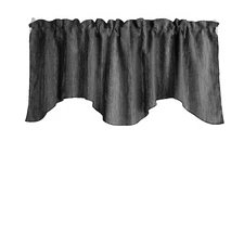 Crinkle Taffeta Scalloped Window Valance Small Window Kitchen Bedroom Curtain 