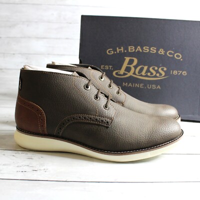 GH Bass Men\'s Chukka Hi Top Shoe Boots Brown Size 10 M Faux Leather Lace G.H. Bass Mason Hiker Lo Suede Chocolate Suede main image 4