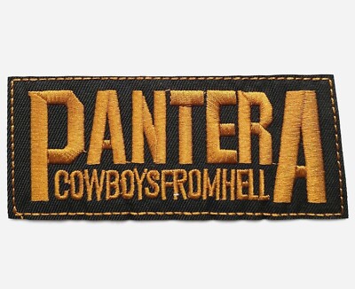   PANTERA COWBOYS FROM HELL Embroidered Patch Iron-On Heavy Metal Appliqué