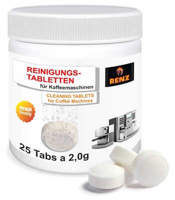 25 Reinigungstabletten 2g für Krups Melitta Siemens Jura Kaffeevollautomat