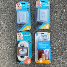 Safety 1st Infant Baby Lot 24 Outlet Plugs 10 Cabinet Latches, 2 Cabinet Locks