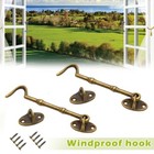 New Cabin Hook And Eye Latch Lock Shed Gate Door Catch Silent Holder Tool AU