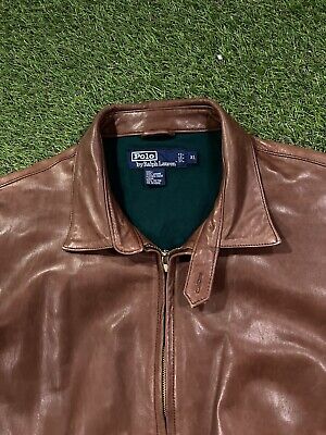 Vintage 90s Polo Ralph Lauren Men's Light Brown Leather Vintage 90s Polo Ralph Lauren Men's Light Brown Leather