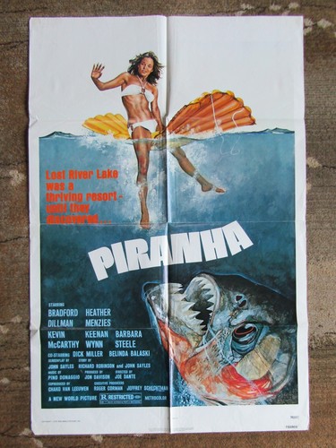 1978 Piranha Original Filmplakat 27 x 41 Litho USA 780087