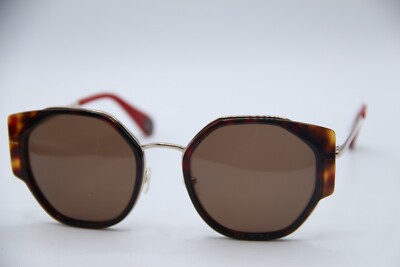 NEW WOOW OPTICAL SUPER EDGY 2 COL 5031 BROWN GOLD RED AUTHENTIC SUNGLASSES 52-20