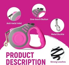 16Ft Automatic Retractable Dog Leash Telescopic Dog Tape with Non Slip Handle