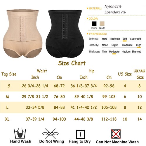 Fajas Colombianas High-Waist Tummy Control Shapewear Girdle Panties Body Shaper - Picture 18 of 32