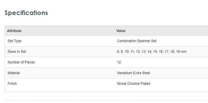 Juego de llaves combinadas métricas de acero extra vanadio Bahco 12 piezas - 111M/SH12 Foto 2 de 2