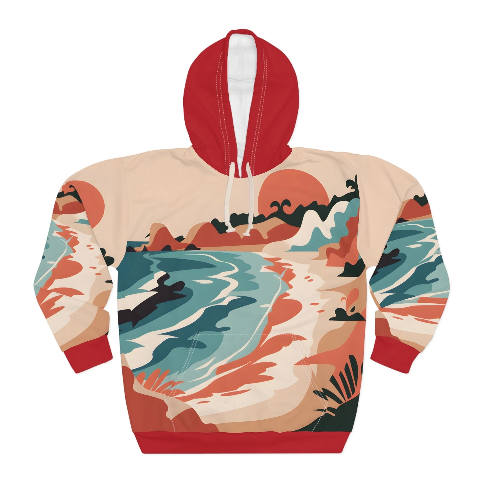 Beach Sunrise All Over Print Hoodie Perfect for Travel and Outdoor Adventures
Opens in a new window 