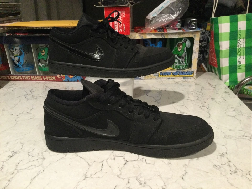Nike Air Jordan 1 Low "Triple Black" (553558-056) Men's Size 11 - Image 2 of 4