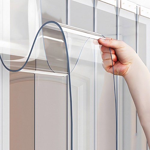 Strip Door Curtain Kit PVC Transparent Door Curtain Cooler Freezer Plastic Door - Picture 12 of 30
