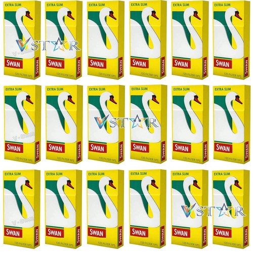 Puntas de filtro Swan Silver ultra y extra delgadas precortadas cigarrillos rodando fumar Reino Unido - Imagen 2 de 4