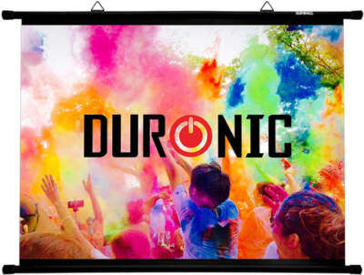 Duronic BPS100 Beamer-Leinwand 100 Zoll 4:3 4K HD Rollo-Leinwand Heimkino