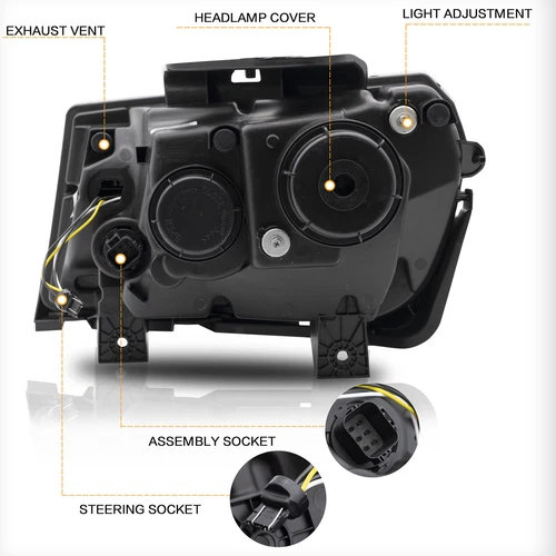 RGB LED Headlights For 2014-15 Chevrolet Camaro Sequential Dual Beam Front Lamps - Bild 8 von 12