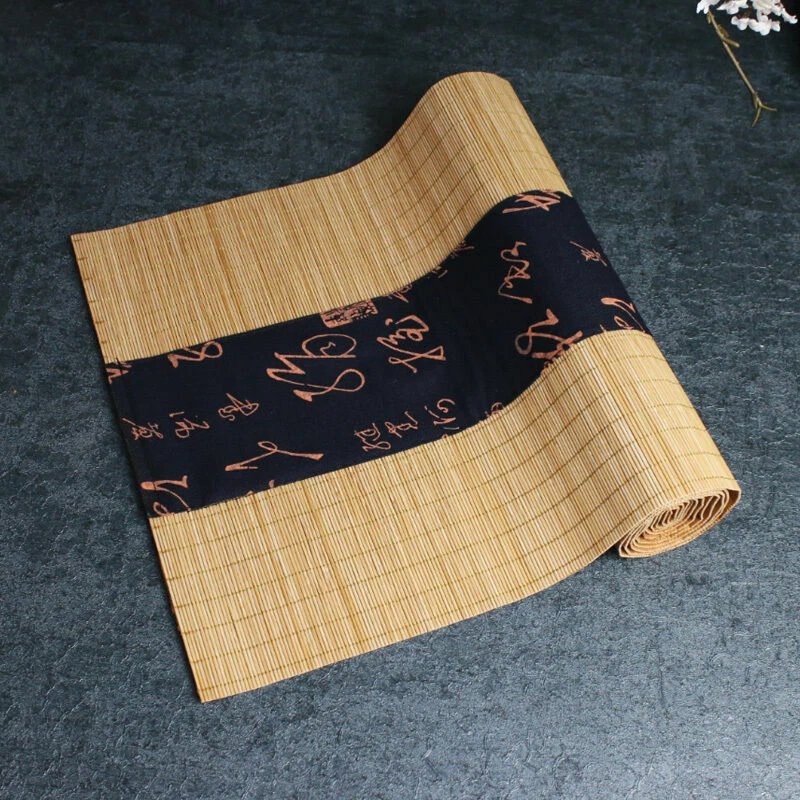 1 X Table Runner Tea Flag tea Bamboo table Mat of tea Set tea Ceremony Home New - Image 3 of 4