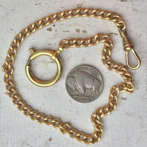 Vintage Pocket Watch Chain Men's Jewelry. Silver or Gold tone. 8" or 12" - Picture 9 of 13