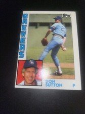 1984 Topps #35 Don Sutton Milwaukee Brewers