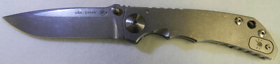4'' Spartan Harsey Stone Washed SF5SW S45VN Folding Pocket Knife Titanium Handle