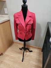 Cabi Womens The Little Red Jacket Blazer Crimson Ponte Twill 3374 Size 4