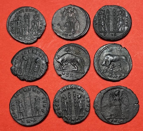 Nice 9 coins of ROMAN EMPIRE AE Nummus 330s A.D. Constantine I . - Imagen 4 de 6