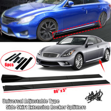 86 Universal Side Skirt Rocker Panel Body Kit Lip Splitter Fit For Infiniti G37