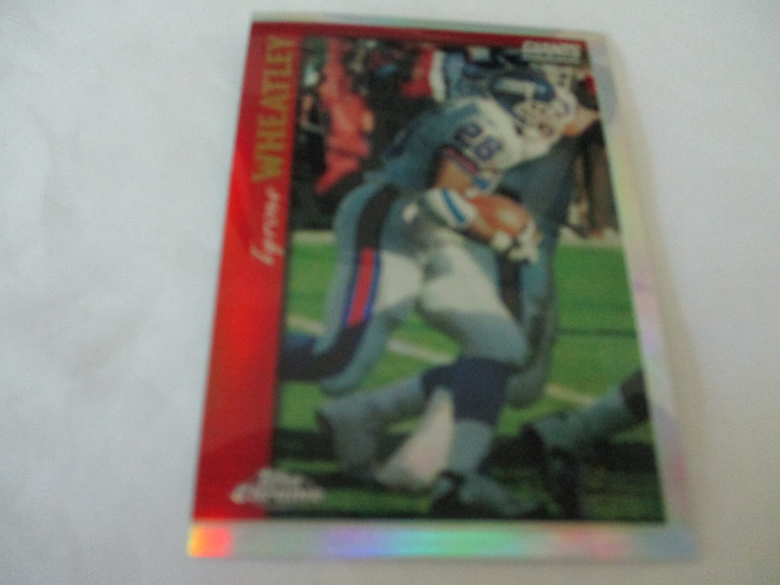 1997 Topps Chrome Football Refractor Tyrone Wheatley Card #21