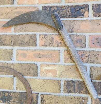 tobacco stalk cutter Antique Wood Handle Corn Stalk Tobacco Cutter Chopper Garden Decoration 19