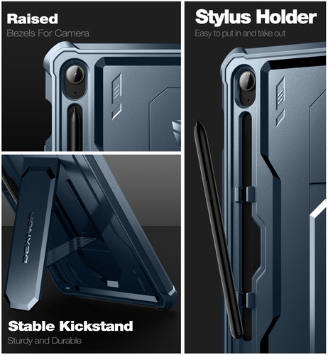 Dexnor for Samsung Galaxy Tab S9 FE Case Built-in Screen Protector and Kickstand - Picture 31 of 83