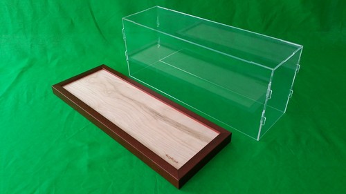 19" x 6" x 8" Table Top Acrylic Display Case Model Ships Ocean Liner wooden base - Picture 7 of 11