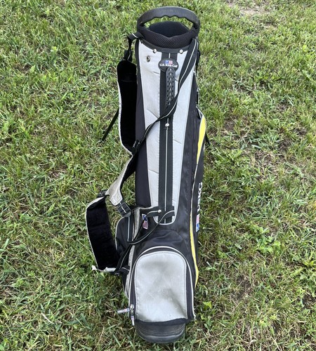 USKG USKids Golf Bag Ultralight UL-63 Stand Bag Yellow Grey Black 34" Tall - Picture 2 of 5