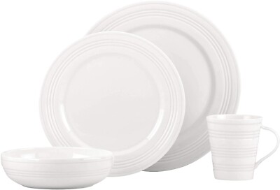 Lenox 263283 Bone China Set of 4 Pcs Dinnerware Set White