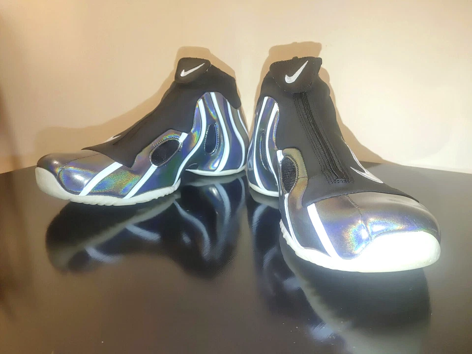 Nike Flightposite Topaz Mist 40,5 EU AO9378-001 Iridescent Effect Rare Model - Immagine 4 di 4
