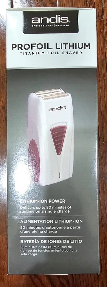 Andis ProFoil Lithium Titanium Foil Shaver Gray w/MGS Comb 110-220 Volt Cordless - Image 4 of 4