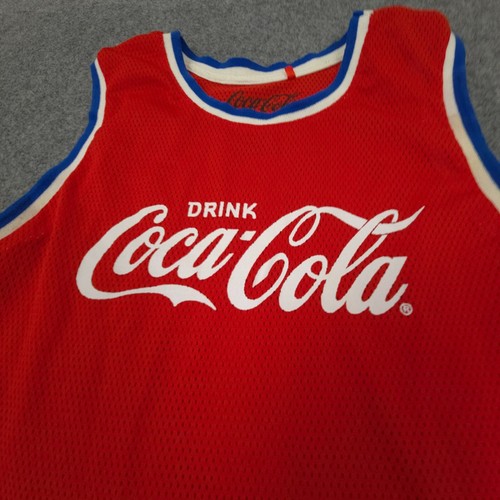 Coca Cola Singlet Womens 16 red sports lightweight mesh summer Size 16 - Picture 2 of 9