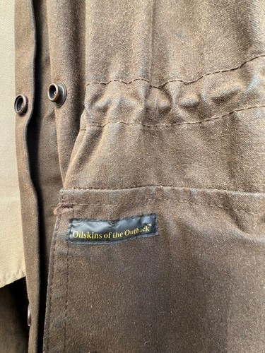 OUTBACK TRADING COMPANY OILSKIN - WESTERN STOCKMAN COAT - Mens XL - Picture 5 of 14
